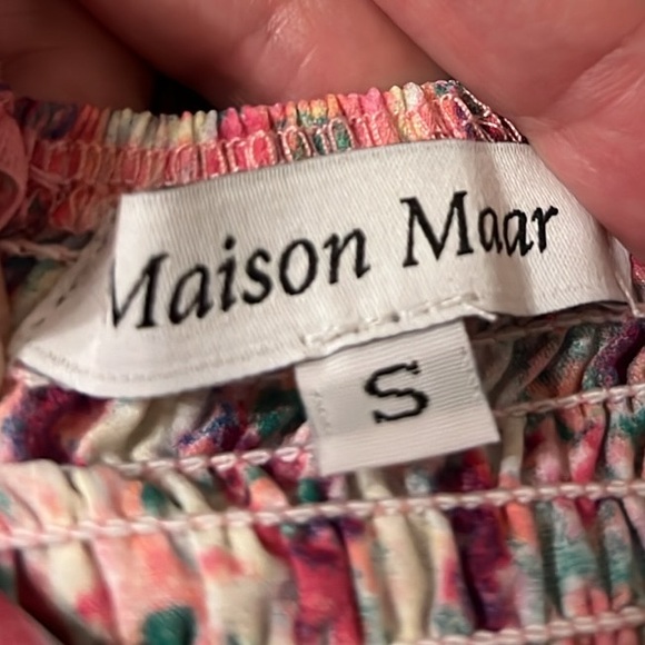 Maison Maar Tiered Midi Dress in Pink Multicolor, Size Small, NWOT - Picture 15 of 17